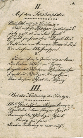 Liederheft von 1835 - Seite 4