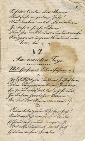 Liederheft von 1835 - Seite 7